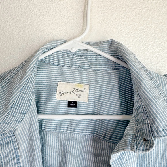 Blue and white striped utility jacket - Picture 4 of 5